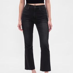 GAP Black Kick Fit High Rise Flare Wide Leg Jeans 25 0